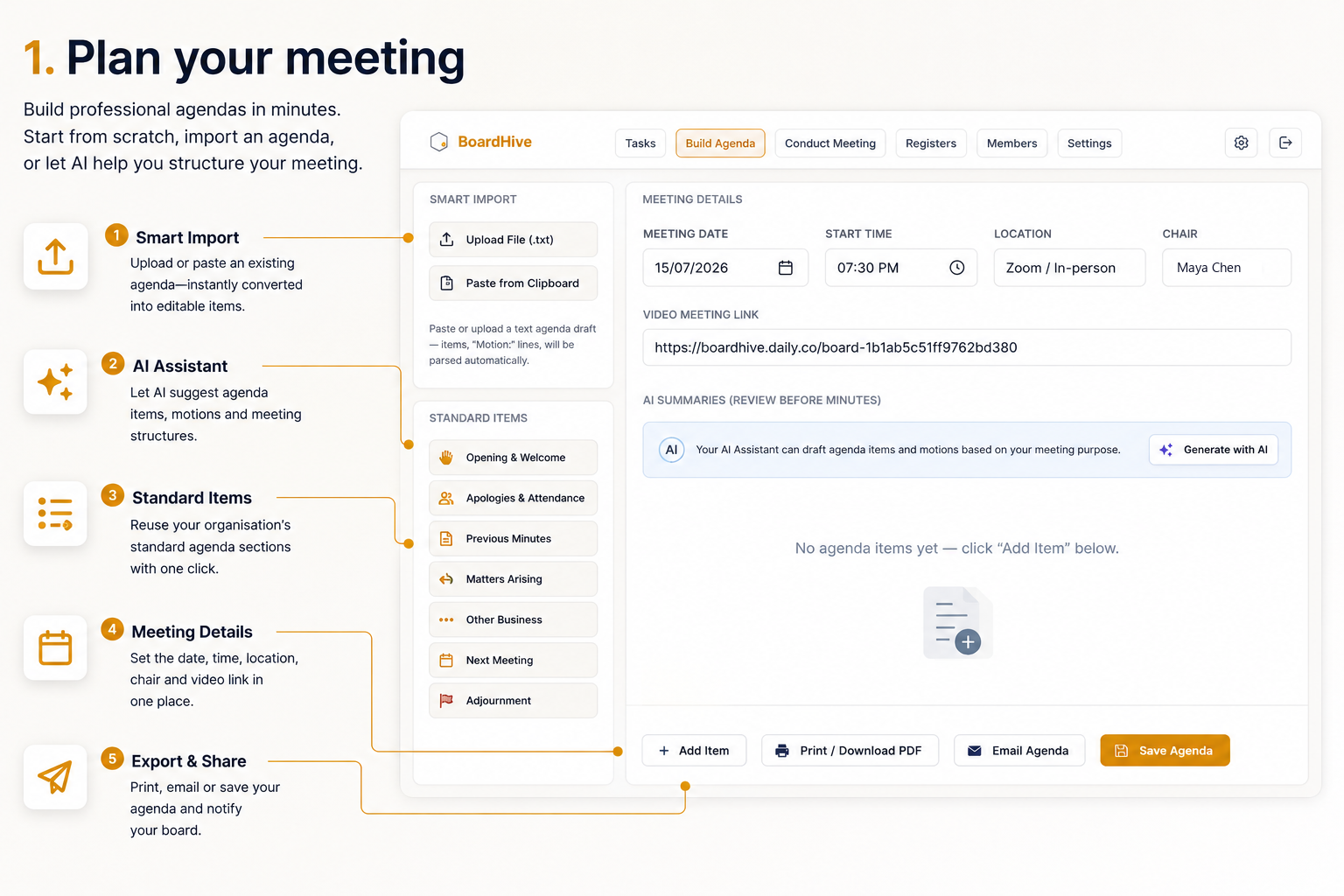 Plan your meeting
