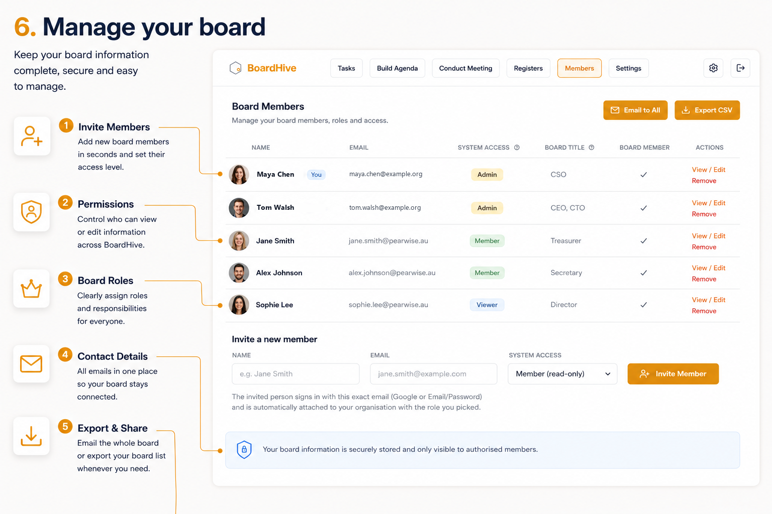 Manage your board